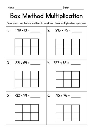 multiply 3 digit by 2 digit|Box Method Multiplication .